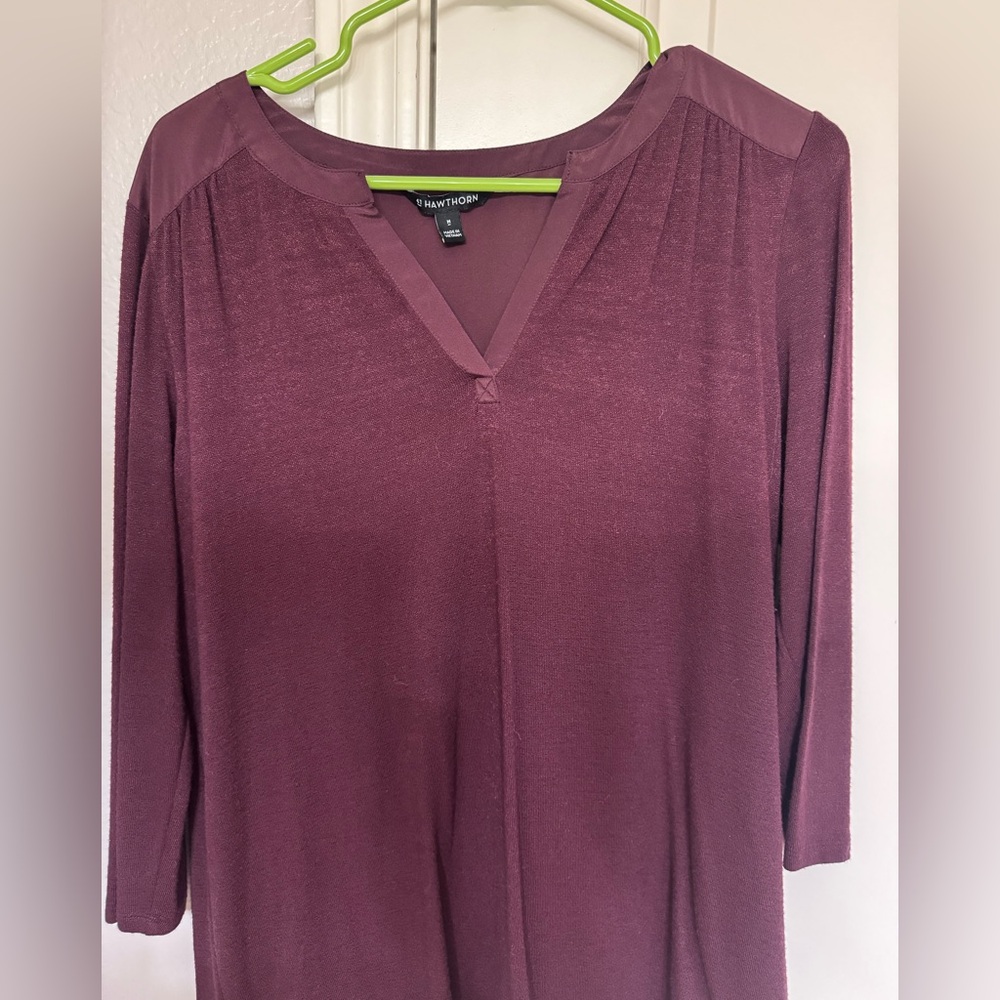 41 Hawthorn Deep Wine Blouse - Picture 3 of 4
